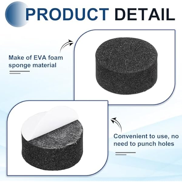 QUARKZMAN Односторонние изолирующие ножки для динамиков 16 штук 10 мм x 5 мм нескользящие пенопластовые ножки усилители коврик для динамиков домашний кинотеатр цвет черный