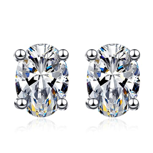 Moissanite boucles d'oreilles argent 925 plaqué platine 1ct puces d'oreilles EX051