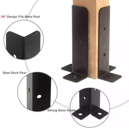 Support de poteau réglable pour clôture et pergola en bois