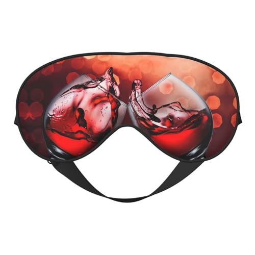 Cubierta cómoda con estampado de copa de vino tinto para todas las ocasiones, bloquea la luz, ideal para camping, turnos, bloquea bien la luz