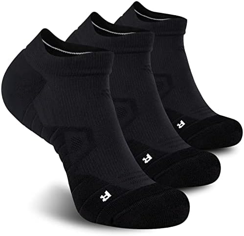 Hylaea Mens Coolmax Athletic Running Socks with Cushion Low Cut No Blisters