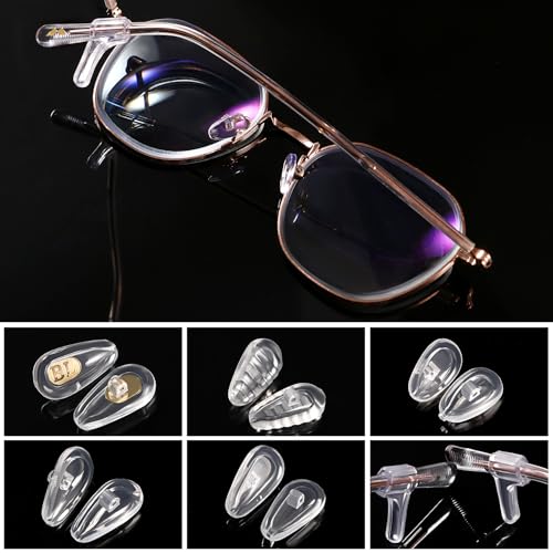 YIXISI 25 works Glasses Nose Pads Kit, Eyeglass Nose Pads, Silicone Screw-in Nose Pads Glasses Repair Kit - Image 3