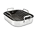 All-Clad E751S264 Stainless Steel Dishwasher Safe Large 13-Inch x 16-Inch PFOA Free Nonstick Roaster with Rack Cookware, 16-Inch, Silver