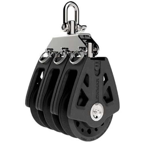 Bloc de synchronisation triple Lewmar 29927203BK pour bloquer la friction des cordages 72 mm