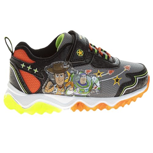 Toy Story Light-Up Shoes for Toddlers Buzz Lightyear & Woody Sneakers for Boys with Lights Official Disney Pixar Character Shoes (Toddler 5-10/ Little Kid 11-12)2