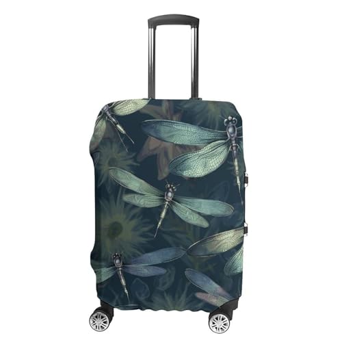 Travel Luggage Cover Suitcase Cover Suitcase Protector Dragonfly Pattern Luggage Covers Washable Baggage Cover Elastic Anti-Scratch Suitcase Case Protector for Adult Personalized Suitcase Covers