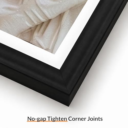 Image of Art Street Wooden Photo Frame for living room, Aesthetic Cave Design Photo Frames for Photograph, Art Work, Certificates Set of 9 (8x12 Inch, Black)