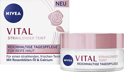 NIVEA Vital - Crema hidratante para piel madura, con aceite y calcio, cuidado facial para una tez radiante (50 ml)