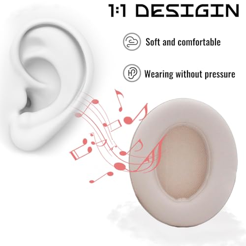 Funda de reemplazo para almohadilla de auriculares compatible con Beats Dr. Dre Studio2/Studio3 con cable y inalámbricos, cuero proteínico y espuma viscoelástica color rosa miniatura 4