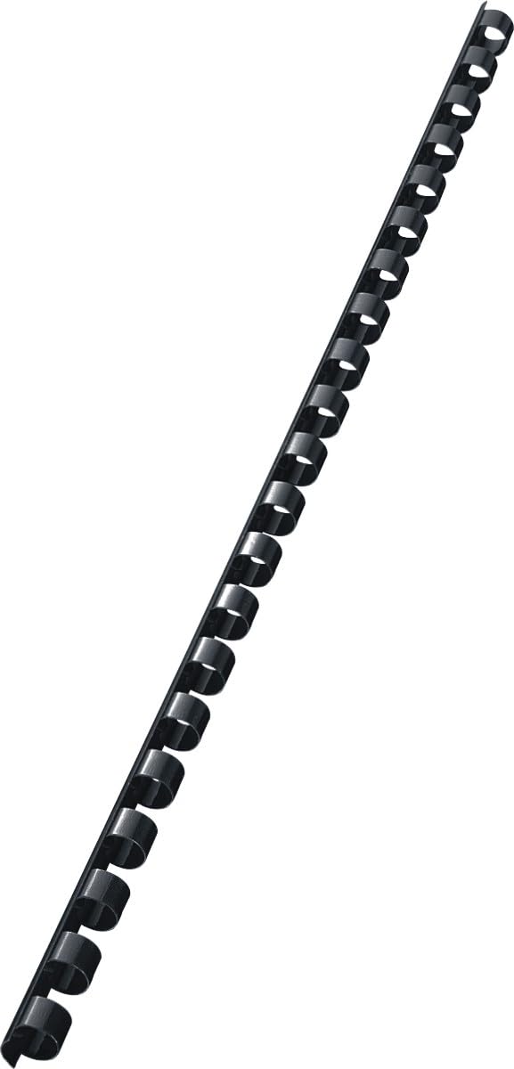 Leitz Plastic Comb Binding Spines 8mm Black - Pack of 100