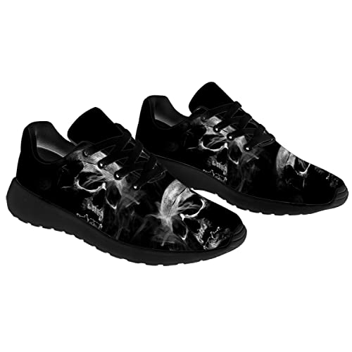 Skull Shoes for Women Men Tennis Walking Running Shoes Lightweight Goth Sneakers Gifts for Men Women4