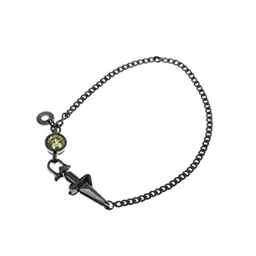  Cesare Paciotti - Bracciale unisex Cesare Paciotti in argento brunito 925% con zircone