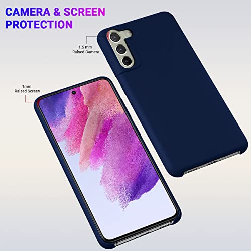 Image of LIRAMARK Liquid Silicone Soft Back Cover Case for Samsung Galaxy S21 FE 5G (Midnight Blue)