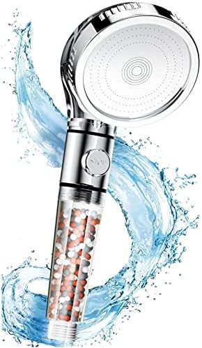 Sky Touch High Pressure Filtered Shower Head for Hard Water and Filtering Impurities, Hand Held Shower Head with Filter Balls.