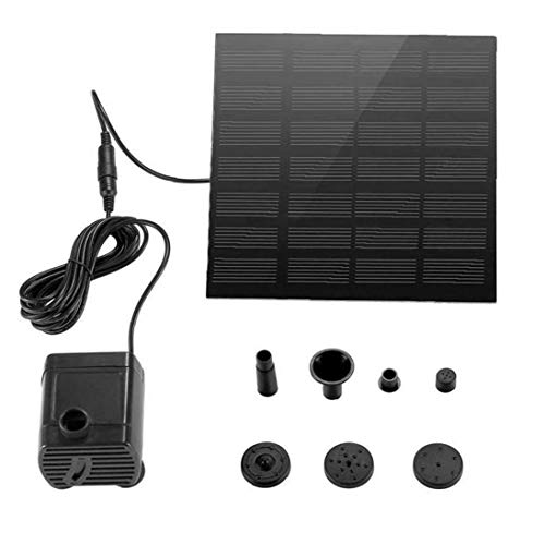 Sanfiyya 1,2 W/7 V zonne-fontein pomp, zonne-waterpomp drijvende fontein ingebouwde batterij, met 4 sproeiers voor vogelbad, vistank, vijver of tuindecoratie - Image 3
