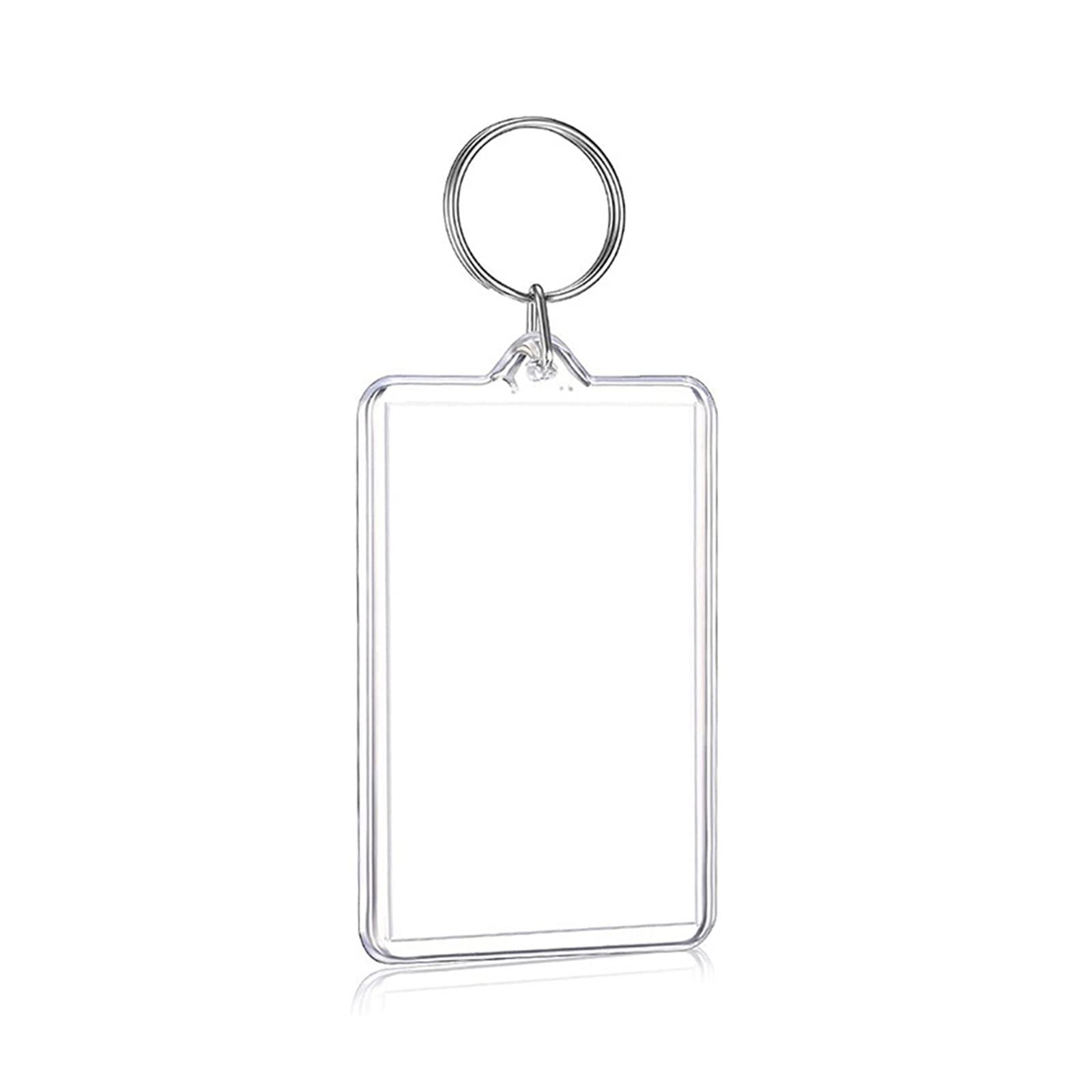 Porte-clés rectangle transparent avec cadre photo Morain