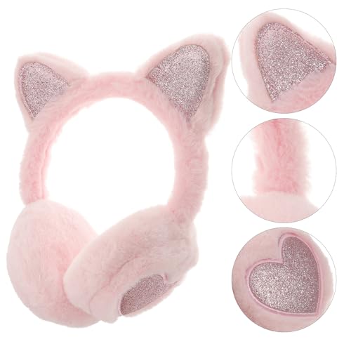 Orejeras de gato de felpa rosa como obsequio infantil ideal 7