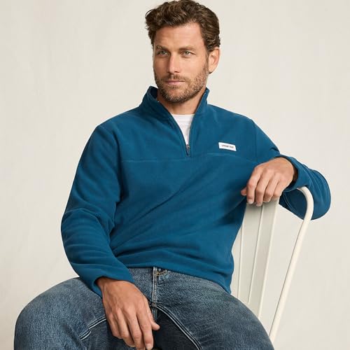Image of Lands' End Men's Anyweather Fleece Quarter Zip Pullover