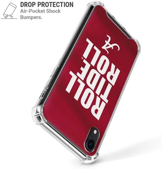 Skinit Clear Phone Case Compatible with iPhone XR - Officially Licensed University of Alabama Roll Tide Roll Design