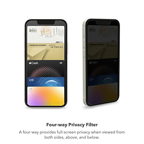 Image of ZAGG Glass Elite Privacy Screen Protector for iPhone SE (3rd /2nd Gen), 8, 7, 6s, 6 - Two-Way Privacy Filter, Advanced Impact & Scratch Protection, Easy Apply, InvisibleShield, Aluminosilicate Glass