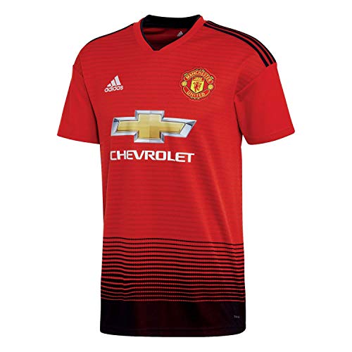 adidas Herren Kurzarm Trikot Manchester United FC Home, Real Red/Black, L,...