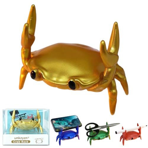 Weightlifting Crab Pen Holder,Jumbo 4" Anti-Tip Weighted Base,Yellow