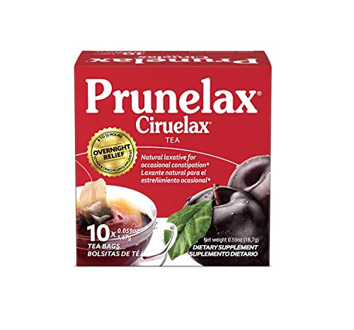 Image of Prunelax Ciruelax Natural Laxative Regular for Occasional Constipation,Tea Bags, Prunes, 10 Bags (Pack of 3)
