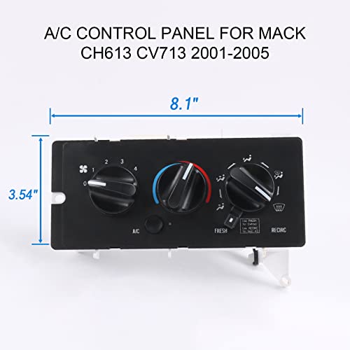 BUSIDN A/C Control Panel Climate Control Module Replacement for Mack Ch613 cv713 2001-2005 Replaces # 11-1225 7787-880011 1000149542 3899002 850-7450