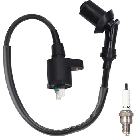 Tanbupu GY6 Racing Ignition Coil with A7TC Spark Plug for 50CC 80CC 90CC 110CC 125CC 150CC Compatible with ATV Motorcycle Moped Scooter Go Kart Pit Dirt Bike Cover