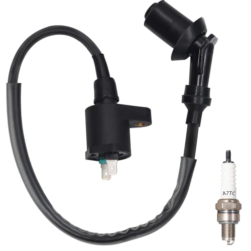 Image of GY6 Racing Ignition Coil with A7TC Spark Plug for 50CC 80CC 90CC 110CC 125CC 150CC Compatible with ATV Motorcycle Moped Scooter Go Kart Pit Dirt Bike