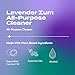 Zum by Indigo Wild All-Purpose Cleaner - Natural Multipurpose Cleaner Made with Essential Oils, Baking Soda & More - Lavender, 16 fl oz