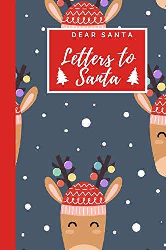 Dear Santa - Letters to Santa: Christmas Diary and Sketchbook with Spot for Wish List - Holiday Activity for Kids - Reindeer with Colorful Lights Pattern Cover - Journal Notebook (6 x 9 inches) image 3
