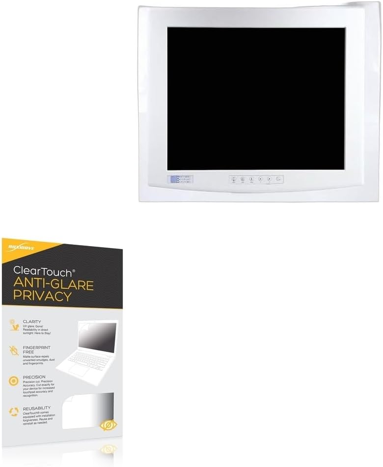 BoxWave Screen Protector Compatible With NDS V3C-X15-R210 LCD Display (15 in) - ClearTouch Anti-Glare Privacy (2-Pack), Privacy Screen Protector Flexible Film Anti-Glare