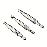 Drill Bit with Hexagonal Handle, Articulated Drill Woodworking Door and Window Hinge Leaf Hole Opener Hand Drills Positioning Punching Set with Special Hexagonal Handle