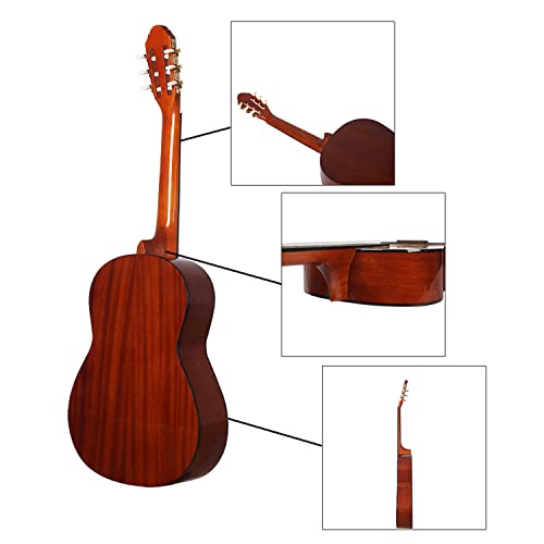 MEIeynt Guitare acoustique classique 39 pouces Kit de démarrage pour débutant avec sac de transport, accordeur… - Les Beatles, Paul McCartney, John Lennon, RIngo Starr, George Harrison MEIeynt Guitare acoustique classique 39 pouces Kit de démarrage pour débutant avec sac de transport, accordeur… – Image 5