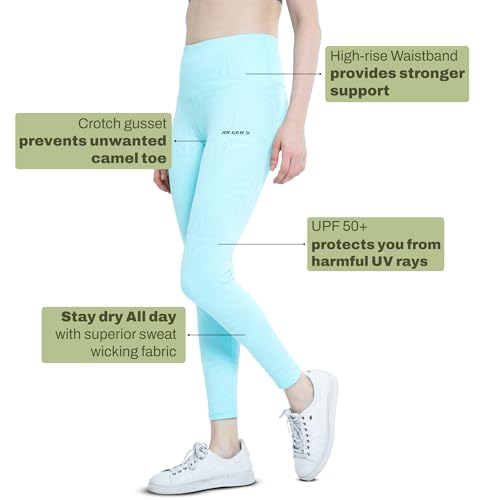 Image of High-Waist Workout Tights for Women - Breathable, Stretchable Activewear Leggings with UV Protection Stylish Sweat-Wicking Gymwear Perfect for Gym, Pilates, Yoga, and Fitness Enthusiasts