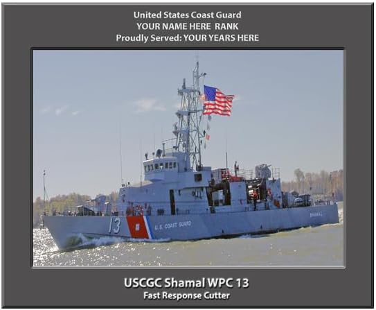 USCGC Shamal WPC 13 Personalized Canvas Print, Coast Guard Photo 2, 11x14 Inch, Personalized Name and Rank, Made in USA