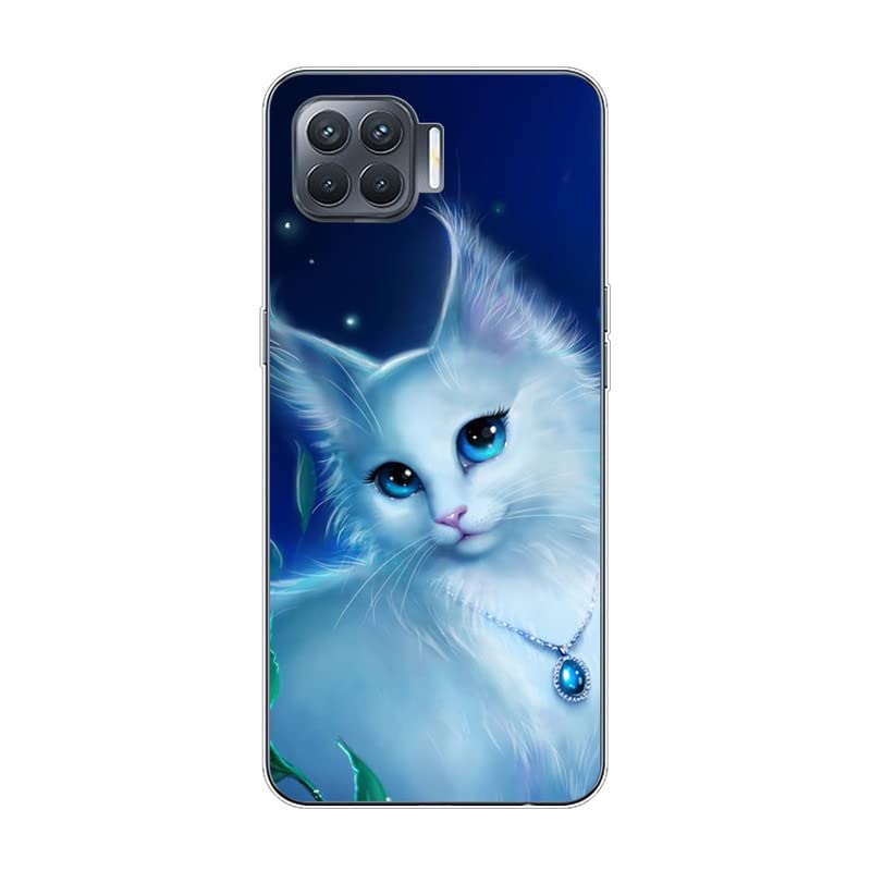 KARTXITAI Funda Silicone Case Compatible con OPPO A93/Reno 4 Lite/Reno4 F, Carcasa de Silicona Cover, Gel Flexible,Regalo Original - Cat,Kitty, Pussy