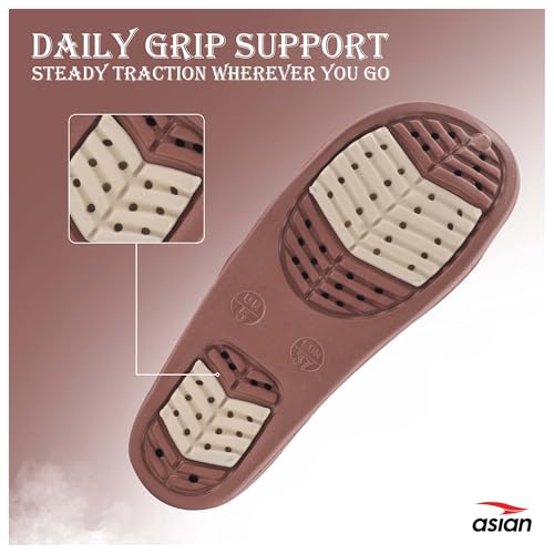 Image of ASIAN Femina-18 Women's Slippers with Elegant Double-Buckle Design, Soft Cushioned Footbed, Chunky Anti-Slip Sole, Lightweight Build, Perfect for Daily Use, Travel and Stylish Comfort