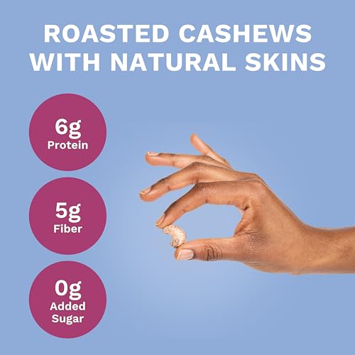 Image of Lightly Salted Cashews with Skin by Karma Nuts, Whole, Roasted, Vegan, Gluten Free, Low Net Carb, Natural, No Sugar Added, Keto Friendly, Everyday Nut Snack, 1.5 Ounce (12 Snack Packs)