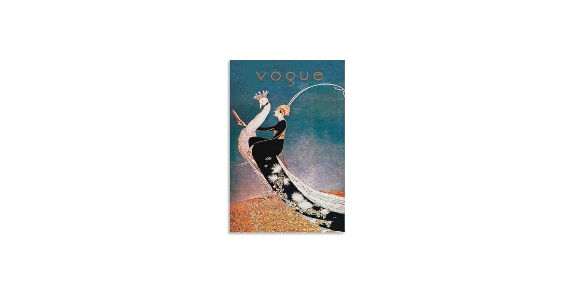 ビンテージ　VOGUE MOON 木製プレートポスター　アートポスター　絵画 ヴィンテージ VOGUE 木製アートポスター ART DECO - メルカリ