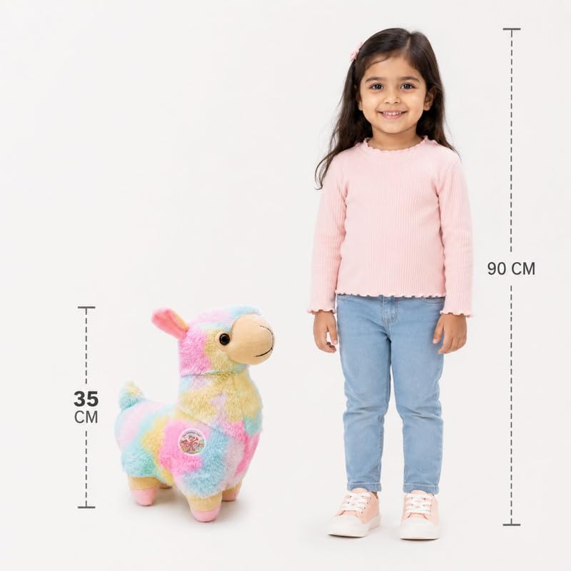 Image of Llama Soft Toy 35 cm Plush Stuffed Animal for Kids, Boys & Girls, Huggable Cute Animal Toy