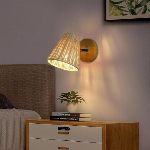 Lámpara de brazo ajustable de madera y aplique rústico 4