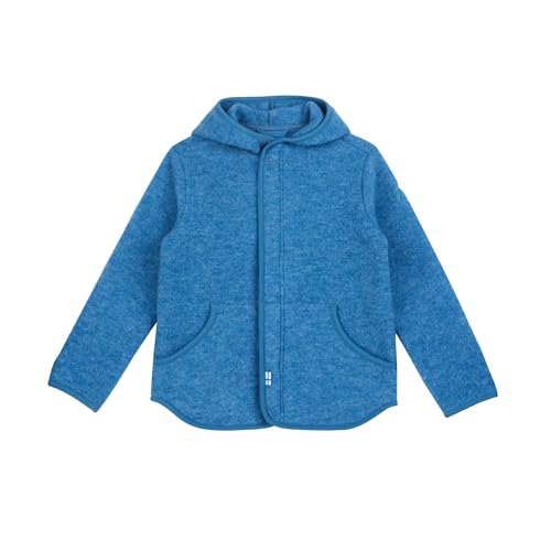Finkid Luonteva Kinder Wollfleece Jacke | Solo oder als Zip-In Innenjacke | nachhaltige und flauschige Wolljacke mit abnehmbarer Kapuze | für Mädchen und Jungen