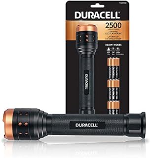Duracell 2500 Lumens Flashlight, Heavy Duty Compact LED Flashlight with AA Batteries