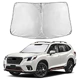 EcoNour Windshield Sunshade Compatible for Subaru Forester 2019-2022 2023 2024, Sun Visor for Front Windshield & Window Sun Shade Cover, UV Heat Blocker & Protector, Car Accessories