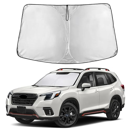 EcoNour Windshield Sunshade Compatible for Subaru Forester 2019-2022 2023 2024, Sun Visor for Front Windshield & Window Sun Shade Cover, UV Heat Blocker & Protector, Car Accessories