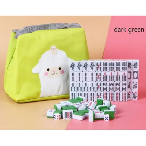 Mini Set de Mahjong Chino de Viaje con 144 Fichas y Accesorios miniatura 3