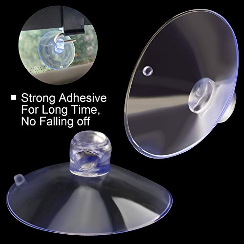 ANCIRS 30 Pack 35mm Suction Cups for Glass Table Tops, Rubber Transparent Anti-Collision Sucker Pad Without Hooks for Home Decoration