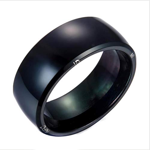 Preisvergleich Produktbild JINGJING Intelligentes Armband NFC Smart tragbar Gerät Hightech Intelligentes Zubehör Intelligenter Ring Herr der Ringe DREI Chips,Black,9